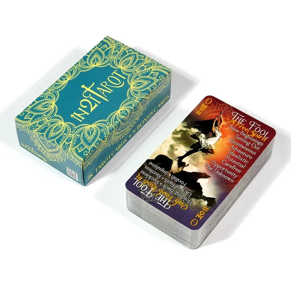 iN2IT Tarot pakli kulcsszavakkal Tarot kártyák Oracle kártyák kezdőknek és gyakorlóknak minden szinten megfelelő társasjáték