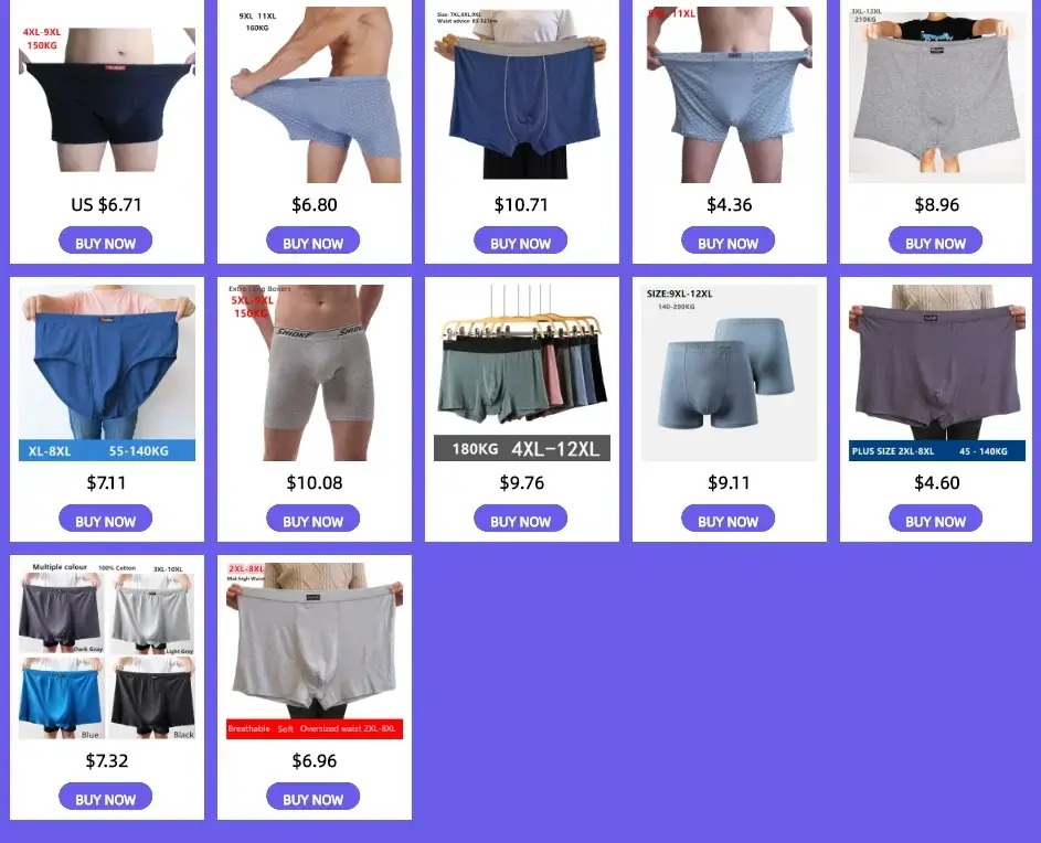 Bamboo Fiber Soft Boxers Man 140KG Plus Size 8XL 7XL 6XL Male Boxershorts Oversized Underpants Breathable Underwear Solid Pantie