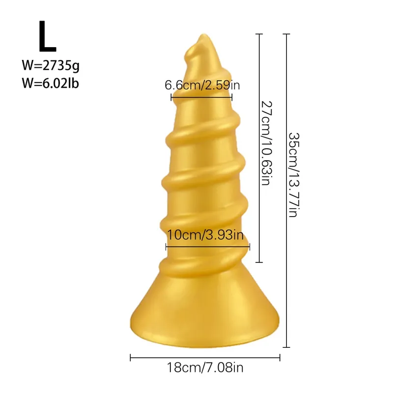 Huge Anal Plug Anal Training Dilator Big Dildo Ass Long Screw Butt Plug Large Gay Sex Toy for Women Men Prostate Massage 18