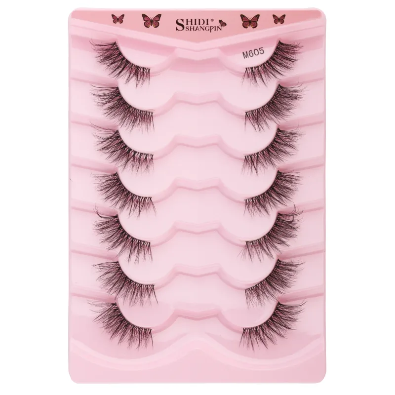 Half EyeLashes Φυσικές χνουδωτές ψεύτικες βλεφαρίδες Cat Eye Lash 3D Faux Mink Lashes Εργαλείο μακιγιάζ για επέκταση βλεφαρίδων με φτερωτές