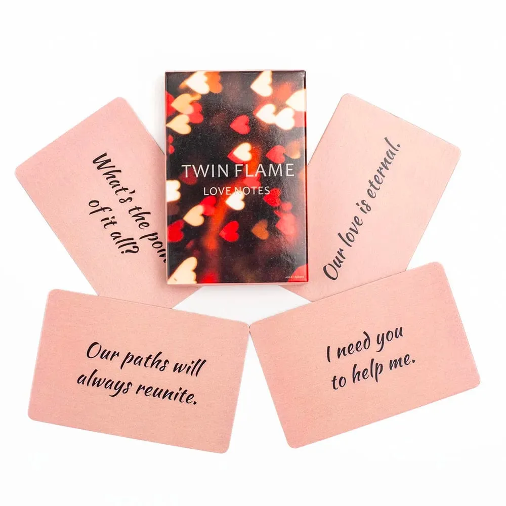 Twin Flame Love Notes Oracle kártyák 45db Kártyák Jóslás Kártya Asztali Társasjáték Kártya 10,3*6cm