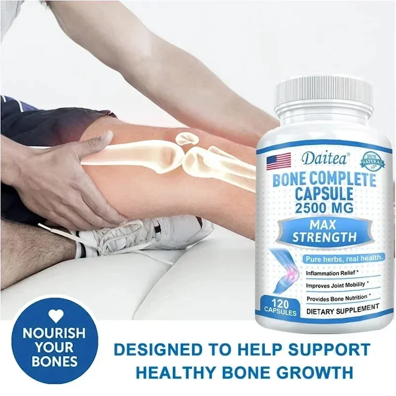 Bone Complete Capsules Containing Calcium and Vitamins D K & C for Joint Health Bone Skin Nail Health and Osteoporosis