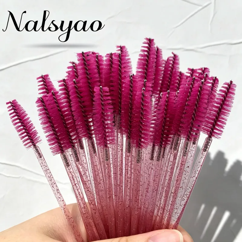 Grosir Kuas Bulu Mata Kuas Makeup 50 Buah Sisir Maskara Sekali Pakai Individu 6 Warna Tongkat Aplikator Alat Kuas Makeup Bulu Mata