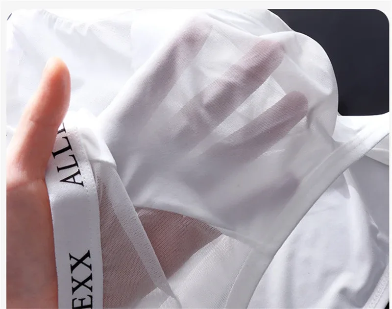 Adults 18 plus size men's underwear Ice silk lingeries for man 3D convex calzoncillos hombre thin cueca summer cuecas masculina