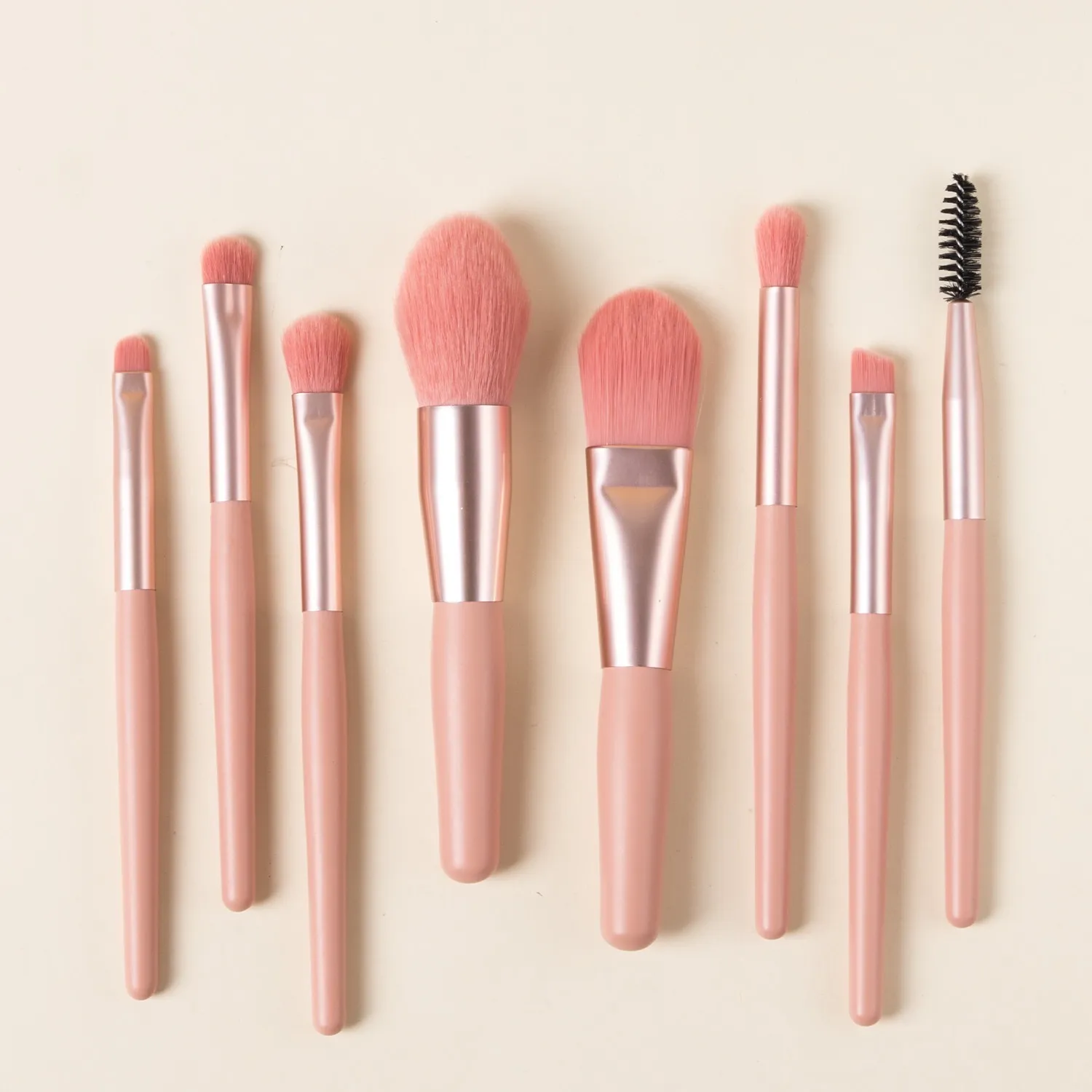 8 Buah Set Kuas Rias Macaron Alas Bedak Mata Kuas Kosmetik Wanita DIY Alat Rias Lembut Kecantikan Pencampur Bubuk Perona Pipi
