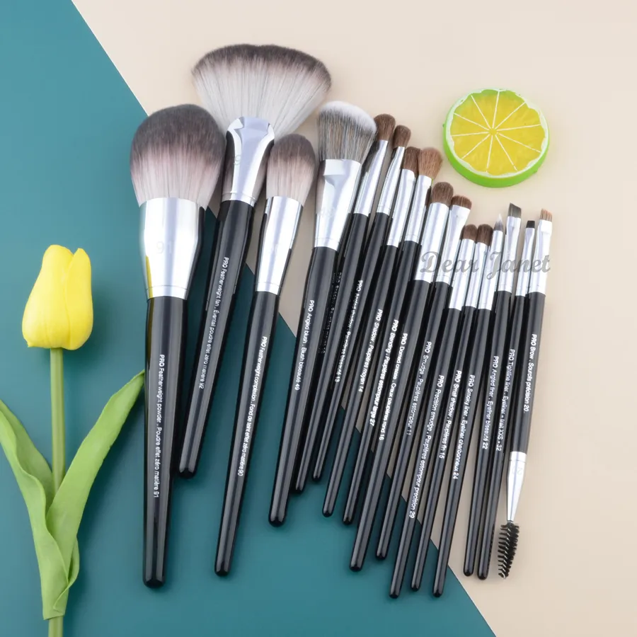 Βούρτσες μακιγιάζ σειράς S Pro Powder fan foundation blusher highlight Πινέλο μακιγιάζ Μεγάλο μέγεθος μαύρη λαβή συνθετικά μαλλιά Καλοφτιαγμένο