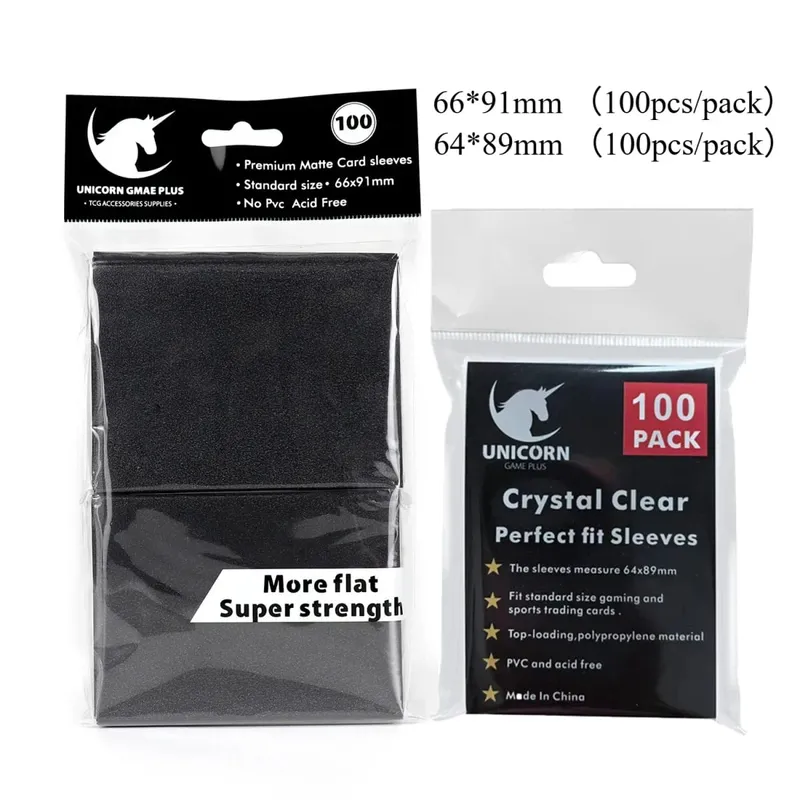 200PCS Card Sleeves Εμπορικές κάρτες Διπλής στρώσης Ματ μανίκια κάρτας τυπικού μεγέθους για Pokemon MTG Baseball Sport Card Game