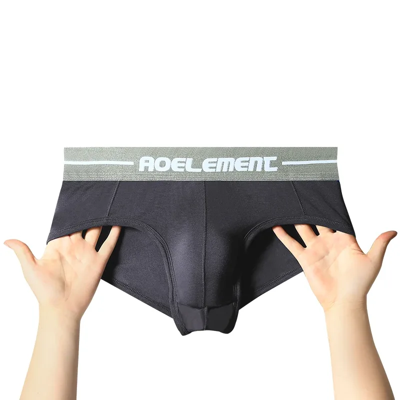 1pc Modal capsule lift U convex men's underwear bullet separate ice silk capsule pouch briefs