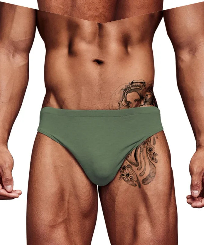 Men's Modal Ultra Thin Bare Feel Briefs, Low Rise High Elastic Breathable 3D Convex Pouch Underwear