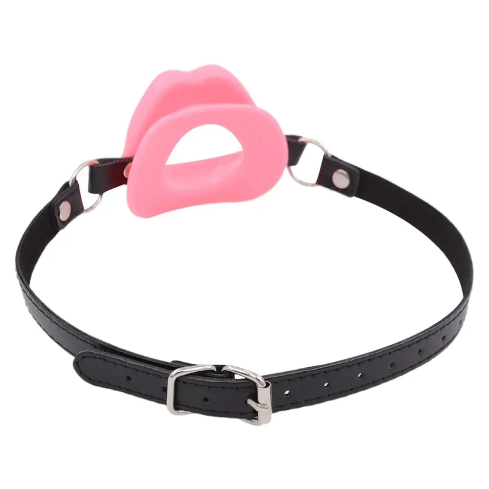 Szilikon szájrögzítő ajakgyűrű szilikon O-gyűrű nyitott száj öblítő pároknak Szexjátékok BDSM Bondage Restraint ajakforma 18+