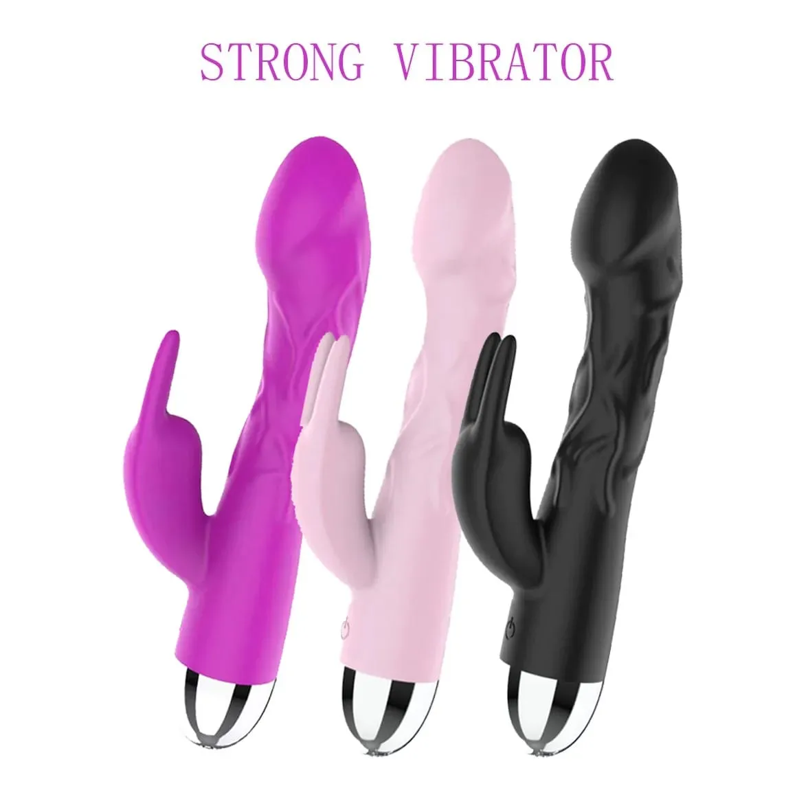 Silicone Rabbit Vibrator - Dual Stimulation G-Spot Clitoral Vibrator for Women Powerful Pleasure