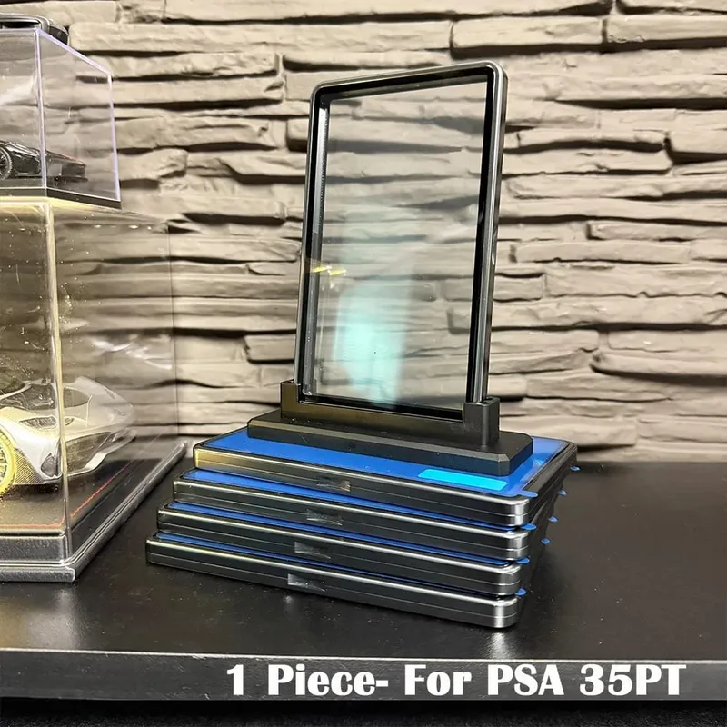 Casing Logam Tempat Pelindung Kartu Perdagangan Aloi Aluminium Warna Gradien Multiwarna untuk Kartu Bertingkat 35PT PSA CGC