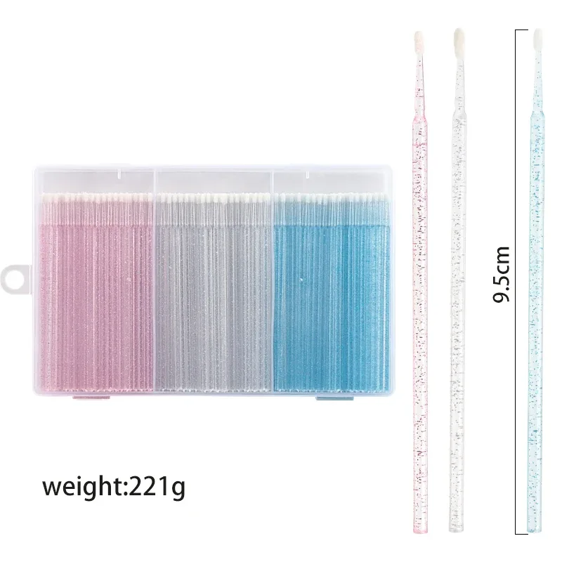 1/90/200/300 Pcs Eyelash Makeup Brush Set Silicone Eyebrow Brushes Micro Cotton Stick Lip Gloss Swab Eyelashes Extension Tools