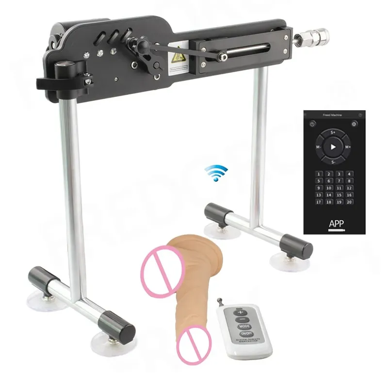 Fredorch Wireless Sex Machine for Women Masturbation Machine 70W Power Mute Sex Toy with Dildo Masturbator 3-9CM Stroke Love Ma