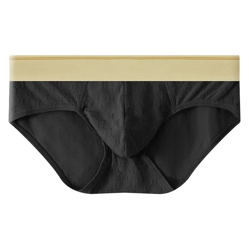 Fashion Men's Underwear Breathable and Comfy Pure Cotton Knit Briefs