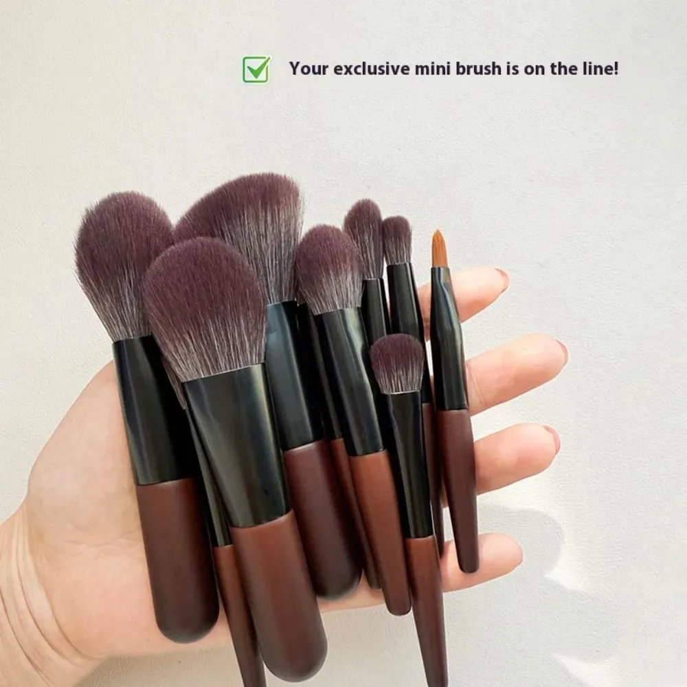 12pcs Travel Makeup Brushes Eyeshadow Brush Powder Blusher Liquid Foundation BB Cream Brush Portable Make Up Brush na may Bag