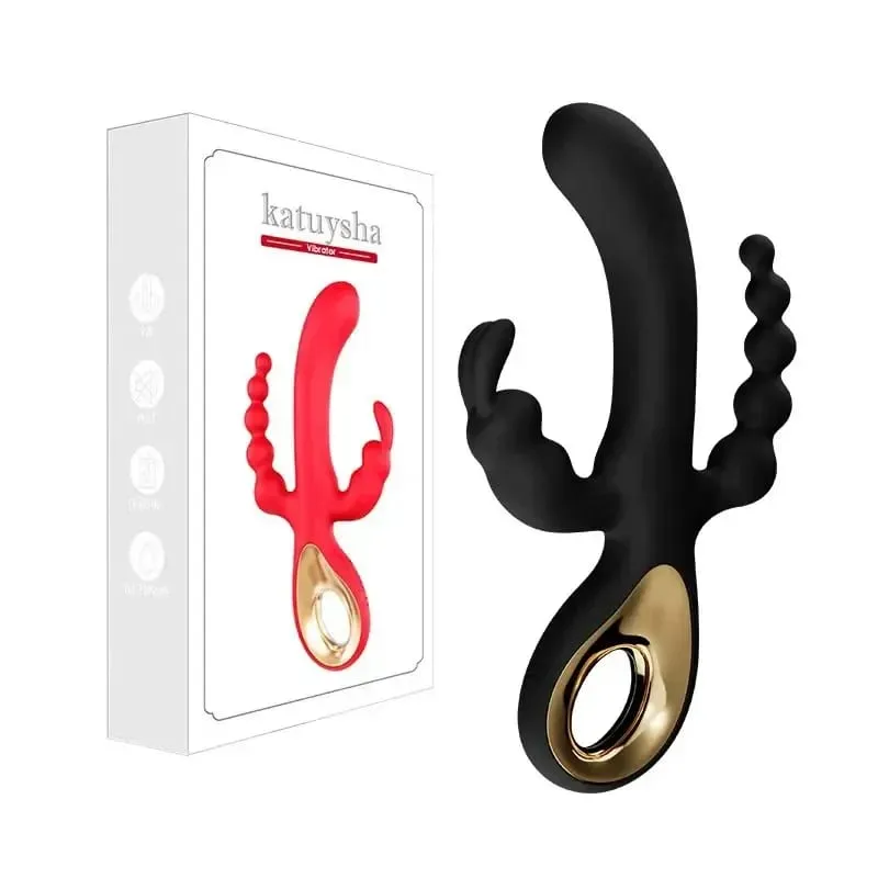 G Spot דילדו ארנב ויברטור לנשים 3 In1 דגדגן גירוי סיליקון עמיד למים נשי נרתיק אנאלי לעיסוי צעצוע מין למבוגרים