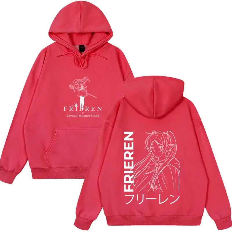 Anime Frieren: Beyond Journey's End Hoodies Men's Women Clothing Fashion Harajuku Tops Couple Style Wears Winter Fleeece Clothes