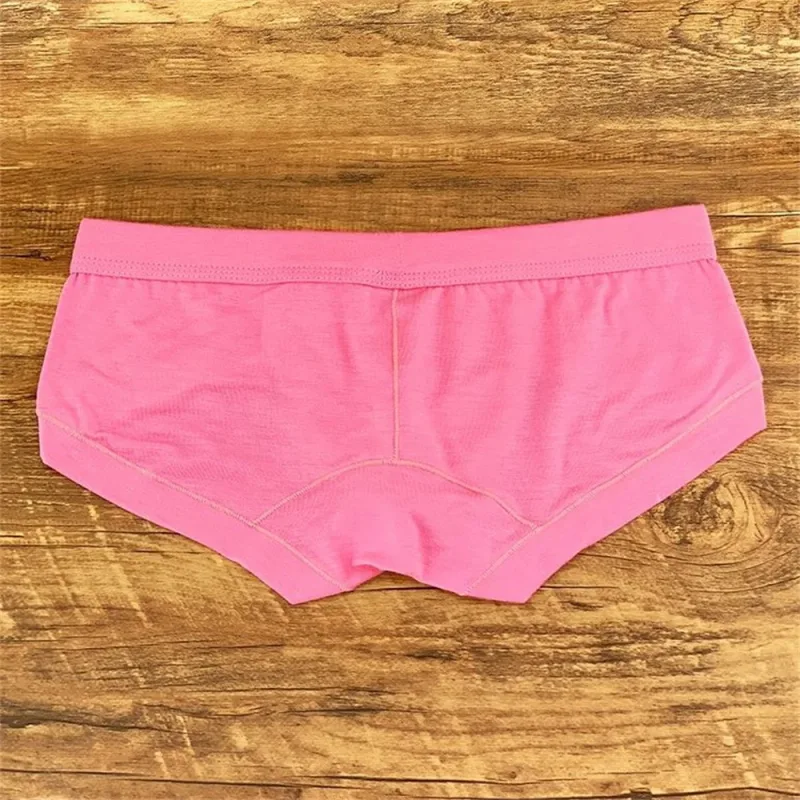 Men's Sexy Modal Pink Underwear Simple and Comfortable U Convex Pouch Briefs Low Waist Slim Fit Plus Size Male Underpants L-XXXL