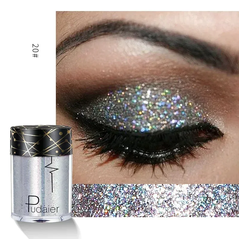 Νέα Glitter Eye Shadow Professional Makeup Monochrome Shining Eyeshadow Sequins Universal Party Cosmetic