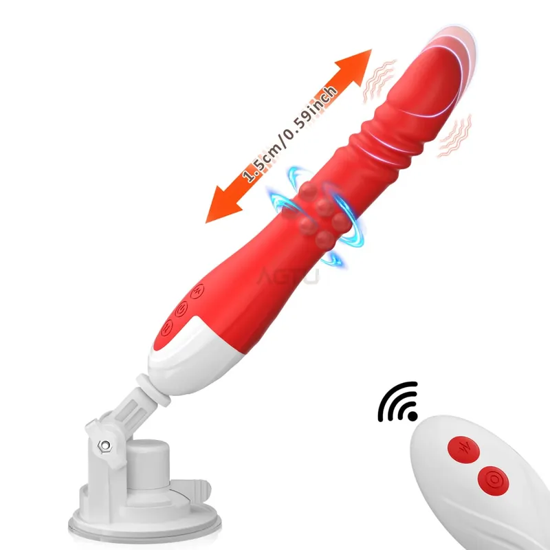 דחיפה אוטומטית G Spot דילדו מכונות מין כוס יניקה ויברטור 10 מצב רטט דגדגן נרתיק גירוי אנאלי צעצועים למבוגרים