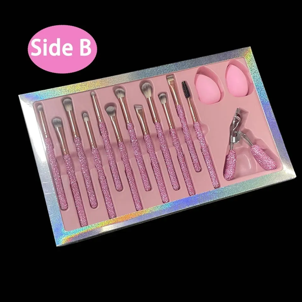 Σετ βούρτσας Glitz and Glam 22 τμχ Δέσμη RhINESTONE Glam Brush Set Bling Makeup Brushes Diamond Μακιγιάζ Πινέλο αποθήκευσης Κάδος με κουτί