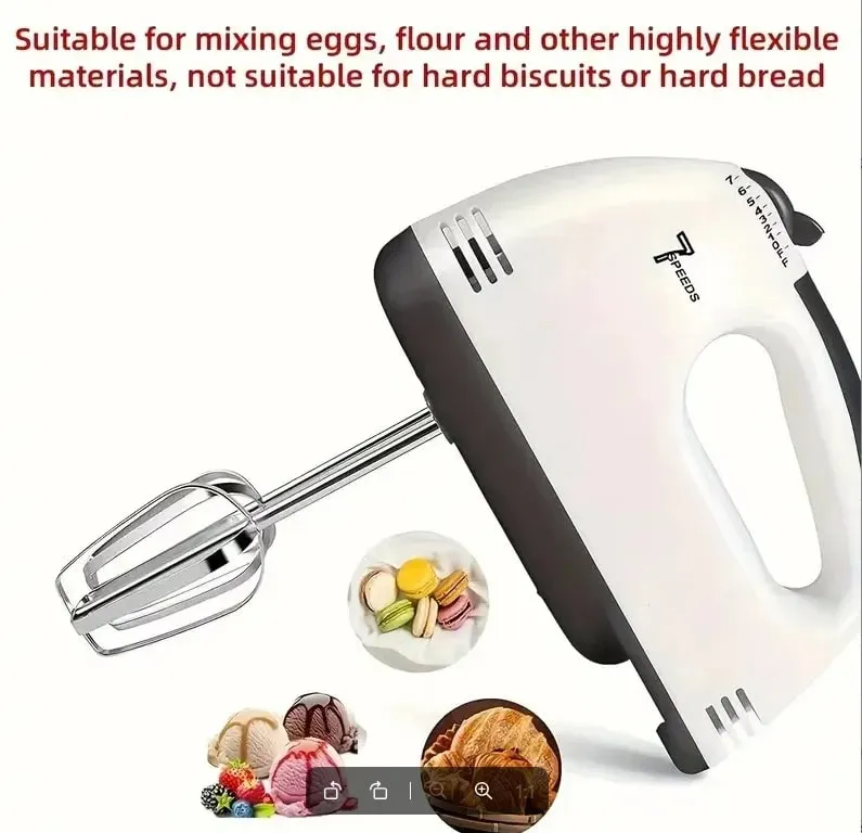 Electric Handheld Egg Beater Stand Mixer Small Automatic Cream Whipping Machine For Home Baking 5 Speed Settings Electric Egg Beater For Home Use Handheld Electric Egg Beater.