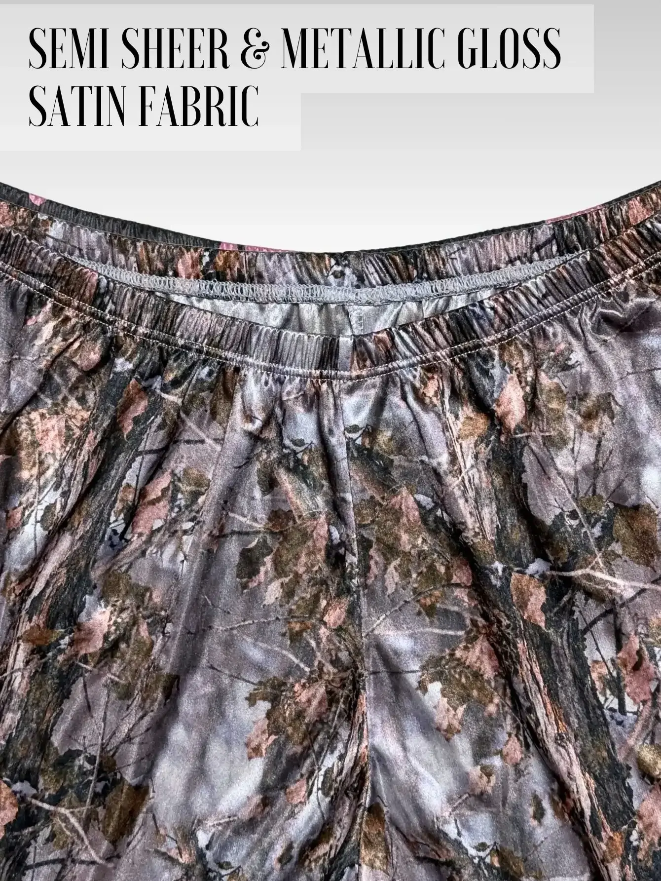 1 Stück leichte, atmungsaktive Herren-Loungewear mit metallischem Glanz, legere Home-Loungewear – Schlafshorts aus Satin mit Tarnmuster