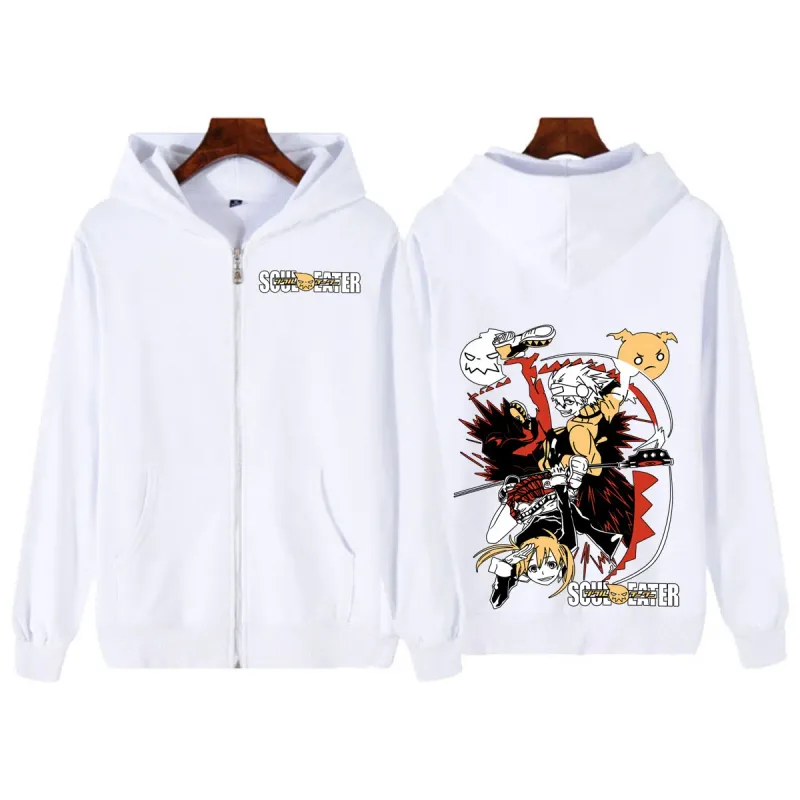 Anime Soul Eater MAKA ALBARN sweat à capuche avec fermeture éclair drôle hommes femmes vêtements mode vêtements surdimensionnés décontracté à manches longues streetwear