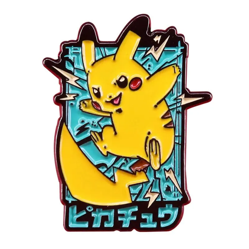 Cute Cartoon Pokemon Pikachu Lapel Pins for Backpack Enamel Pin Badges Brooch for Clothes Fashion Jewelry Holiday Gifts