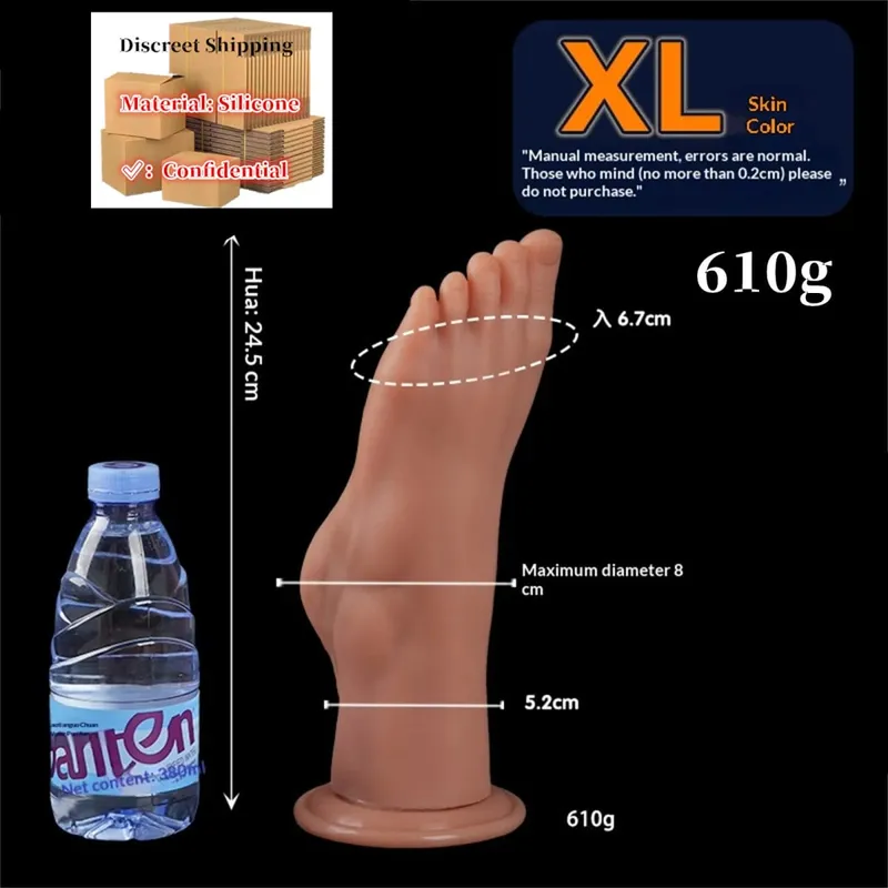 Tapón Anal estilo pies, tapón Anal grande de silicona, consolador masturbador profundo, estimulador dilatador, consolador Anal, juguete sexual para adultos para mujeres