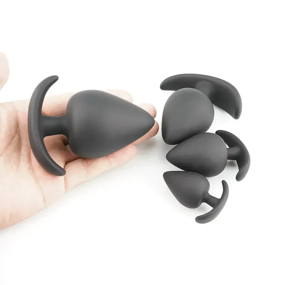 זול 4 גודל סיליקון Big Butt Plug צעצועי מין אנאלי למבוגרים גברים אישה תחתונים Buttplug דילדו מאסטורבדור פי הטבעת דילטדור