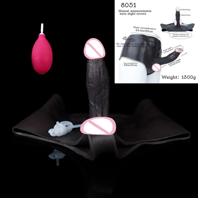 Tapón Anal de silicona, consolador para chorros, bragas con músculos abdominales, pene sólido, masturbador Anal vaginal, juguete sexual para mujer