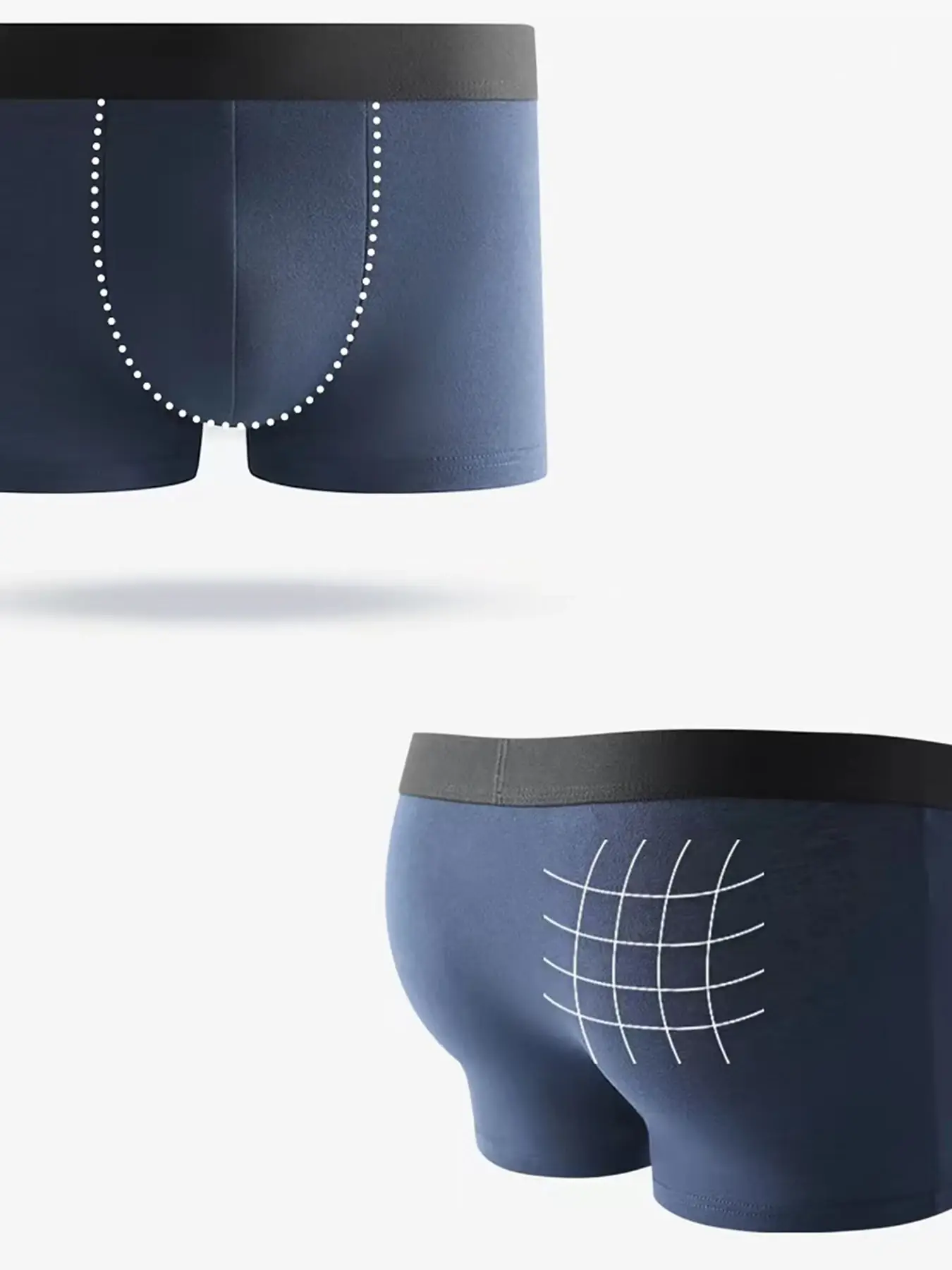 8PCS Men's Underwear Fashion Underpant High Stretch Boxer Shorts Breathable Fashion Men's Panties Comfortable Plus Size L-4XL