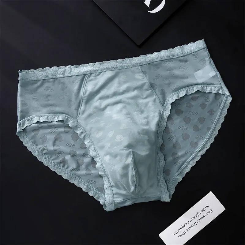 Lace men's underwear Ice Silk cuecas masculino sexys tøy men briefs AIR Bare Feel calzoncillos hombre No Trace cueca new lingeri