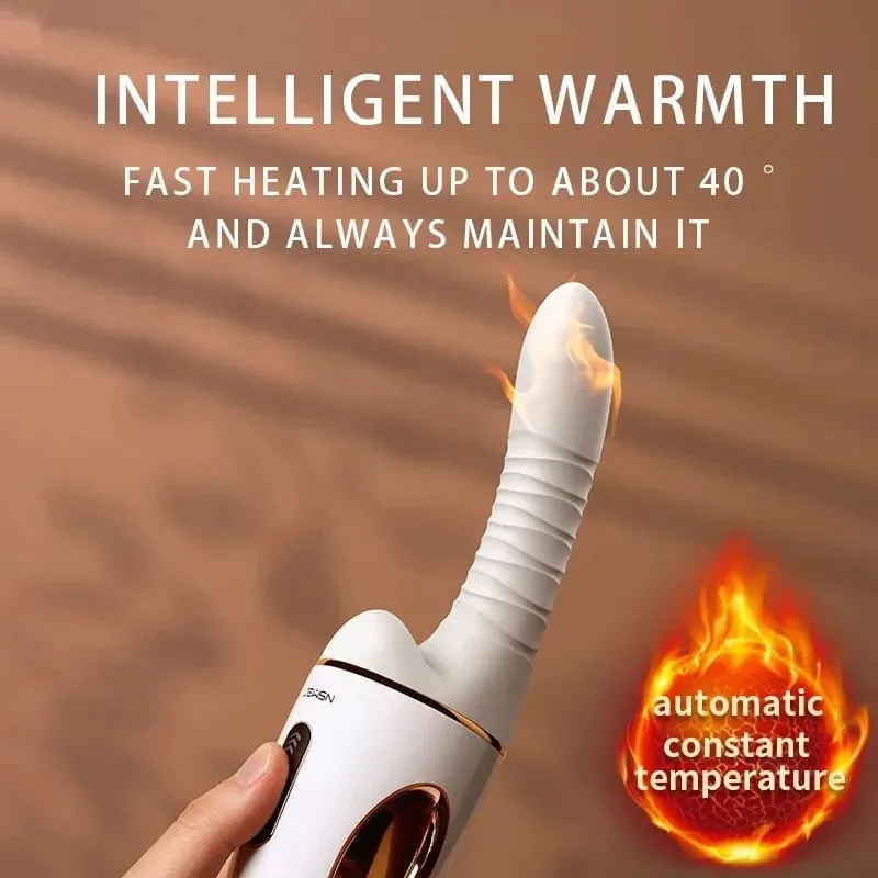 G40 Sex Cannon Machine AI Version G Spot Massager 10 Frequencies Telescopic Dual Heads Vibration Heating Handheld Adult Sex Toys
