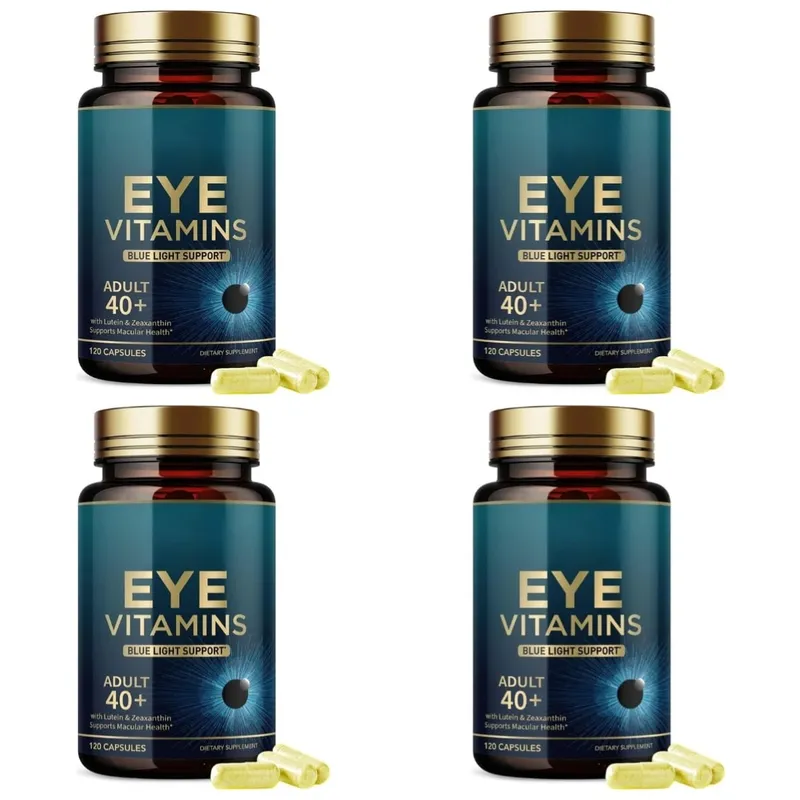 Eye Vitamins Capsules Blue Light Support na may Lutein at Zeaxanthin para sa 40+ Macular Health Support para sa Lalaki Babae 120 Capsules
