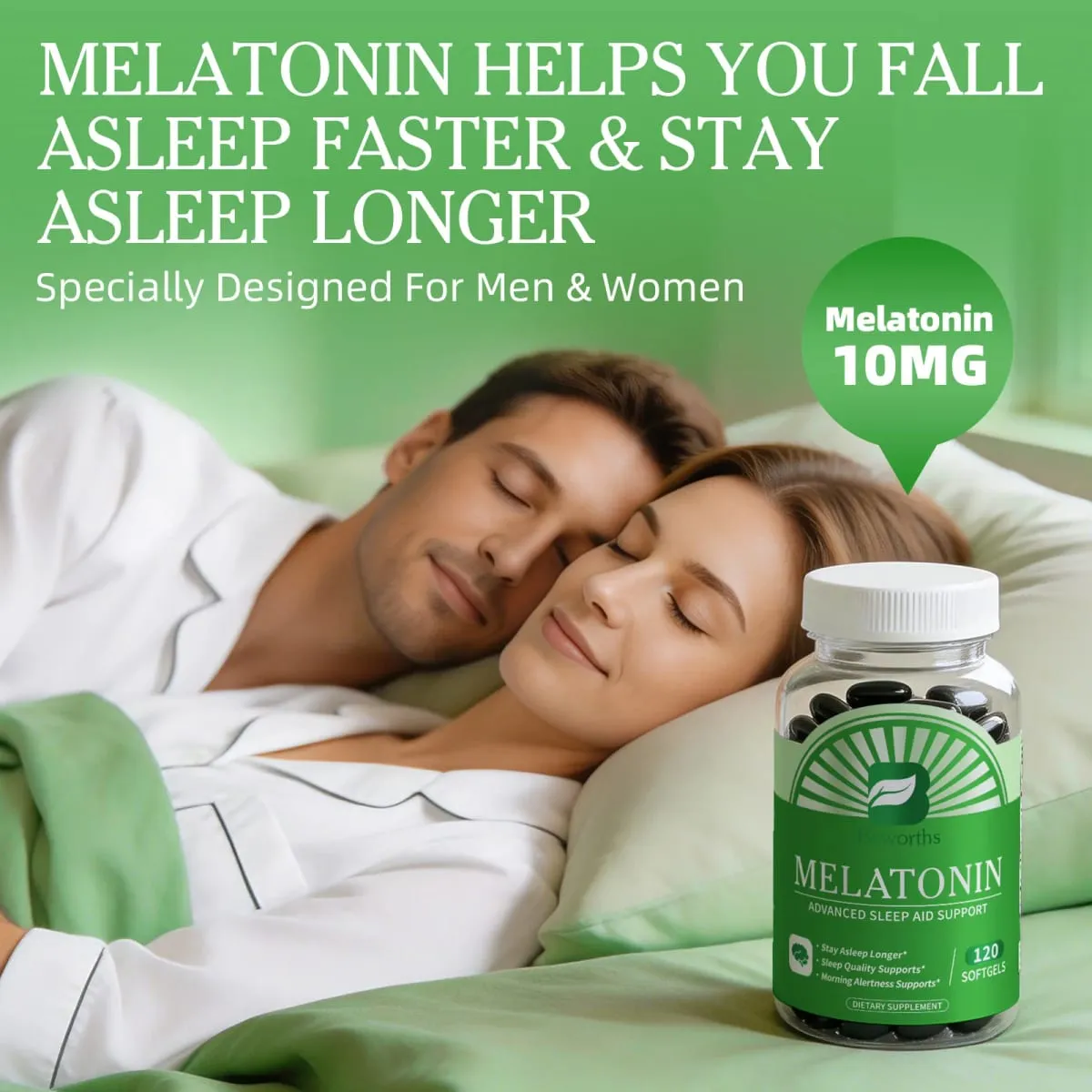 5MG Melatonin Capsules Sleep Better Prolong Sleep Time Walang Insomniac Pagpapabuti ng Kalidad ng Pagtulog Tulungan ang Matulog ng Himbing