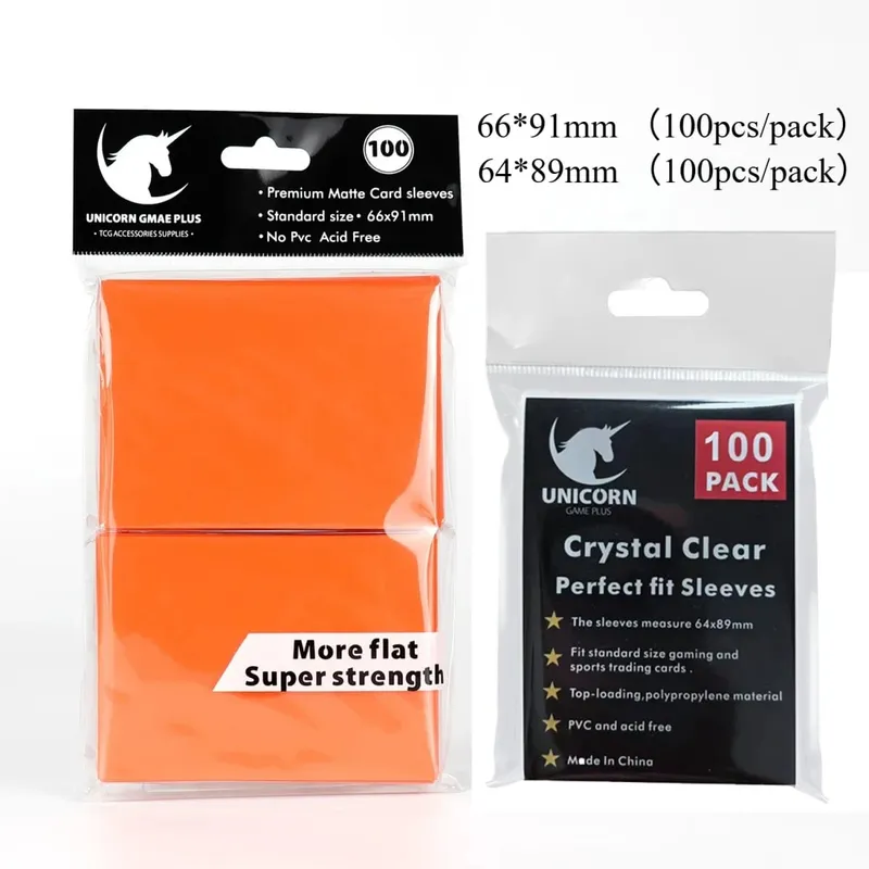 200PCS Card Sleeves Εμπορικές κάρτες Διπλής στρώσης Ματ μανίκια κάρτας τυπικού μεγέθους για Pokemon MTG Baseball Sport Card Game