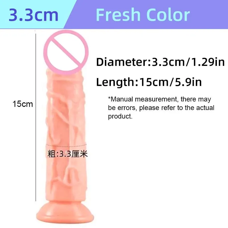 Realistic Flesh Colored Silicone Dildo with Suction Cup Soft Butt Plug Adult Sex Toy for Women And Men Realistic Soft Dildo