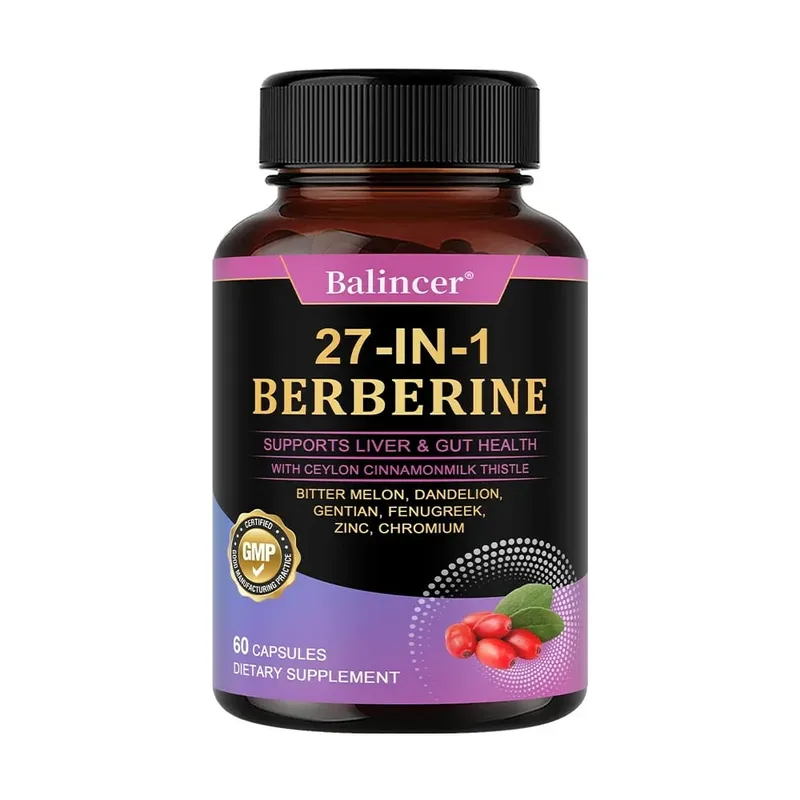 Berberine Capsules - with Ceylon Cinnamon - Blood Sugar Balance Cardiovascular Health Aid Digestion Promote Metabolism