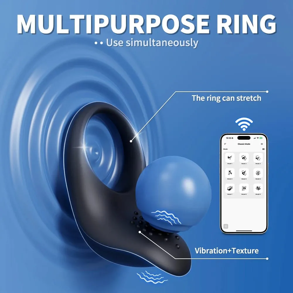 APP Control Vibrating Cock Ring for Men Penis Ring G Spot Clitoris Clit Stimulator Delay Ejaculation Sex Toy for Adult Products