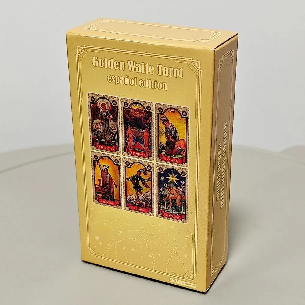 10.3*6cm Golden Waite Tarot Spanish Language Español 78 Pcs Tarot Cards Pocket Edition