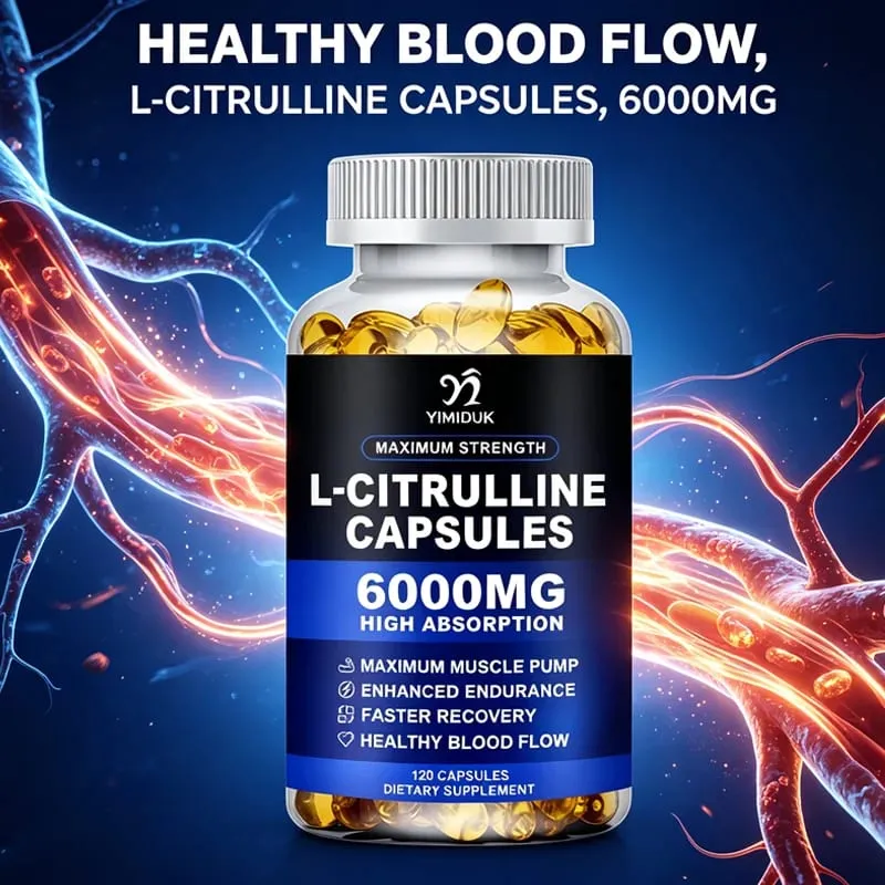 Κάψουλες L-Citrulline Μέγιστης Αντοχής Υποστηρίζουν τα Αιμοφόρα αγγεία Αντοχή Μυϊκό Πόνο για Bodybuilding & Προπόνηση Ενδυνάμωσης