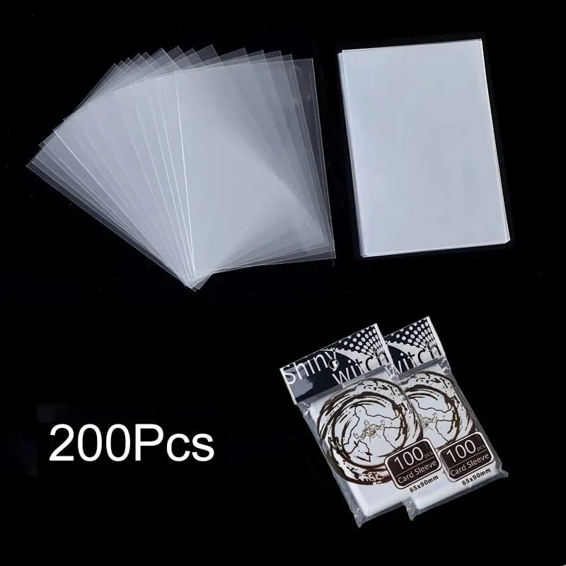 100-500 יחידות שרוולי כרטיס שקוף מחזיק כרטיסי מגן שקוף למשחקי לוח מזהה תיקיית מסחר צילום פאוץ'