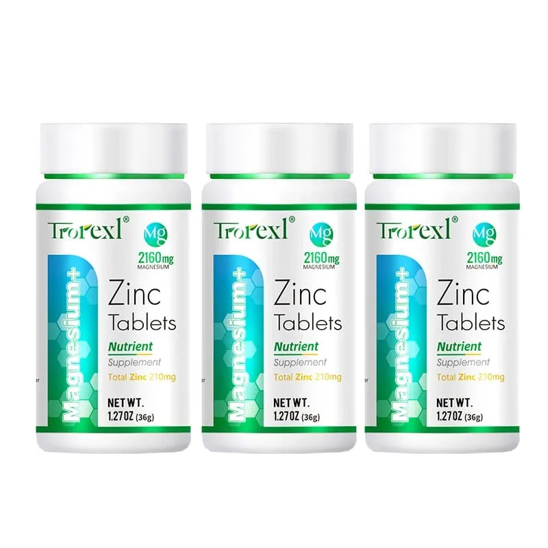 Best Magnesium Zinc Supplement 60 Tablets Increase vitality Immune Health