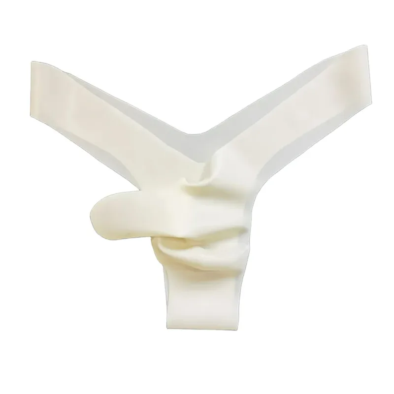 Mens Latex Foam Soft G-strings Sexy Lingerie Underwear Rubber Elephant Nose Pouch Thongs Man Sheer Exotic Panties