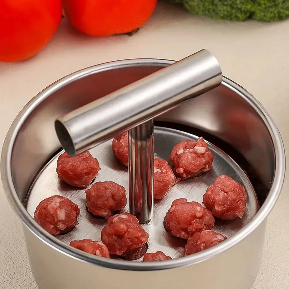 Stainless Steel Hand Press Meatball Maker Efficient Creative Meatball Maker Tool Manual Quick & Easy DIY Meatballs