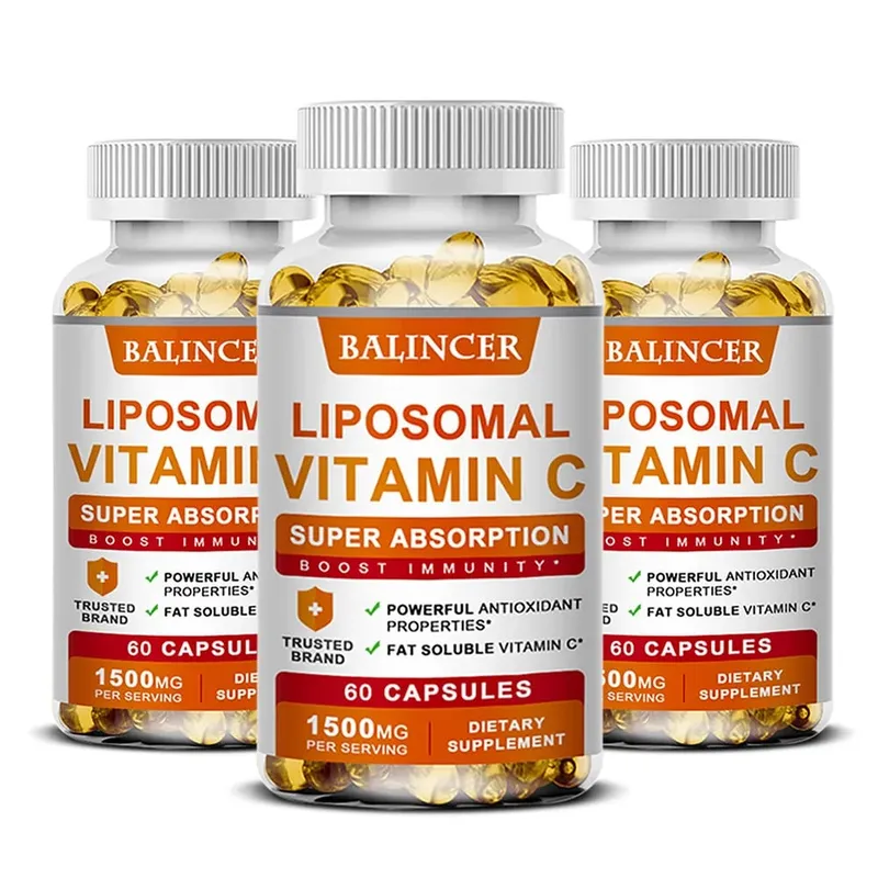 Liposomale vitamine C Ondersteunt antioxidante gezondheid en immuunfunctie Hoge absorptie Niet-GMO Glutenvrij – 120 capsules