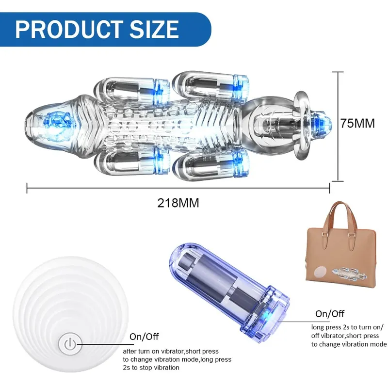 Glans Vibrator Remote Control Bullet Glans Vibrator για άνδρες Εξάσκηση πέους Glans Trainer for Delay Ejaculation Sex Toy — image 6